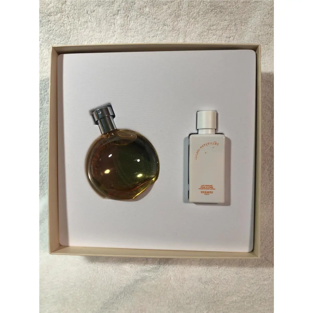 Hermes Eau Des Merveilles 2 Pc Gift Set Eau de Toilette 50ml Body Lotion 40ml