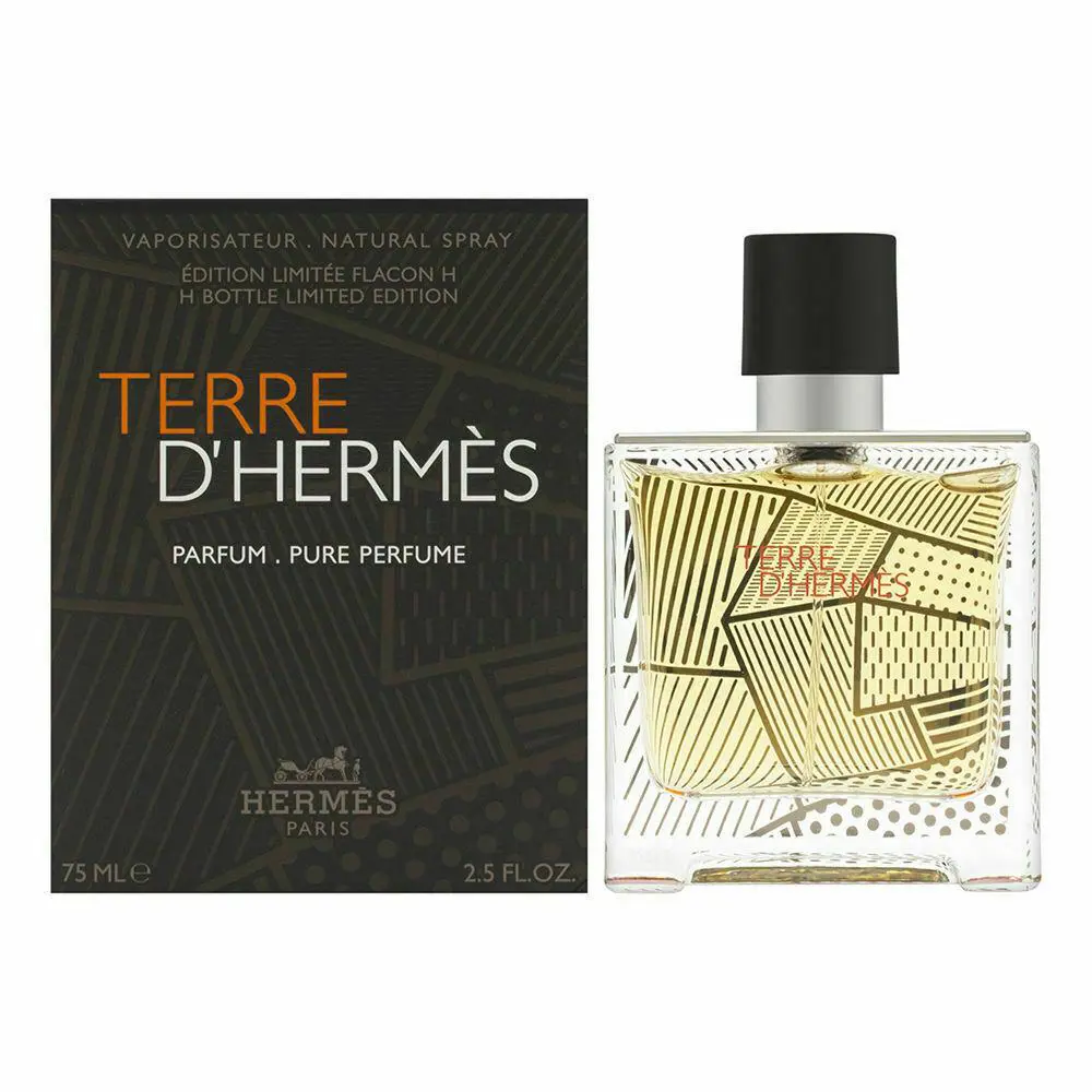 Terre D`hermes by Hermes For Men 2.5 oz Parfum Spray - H Bottle Limited Edition