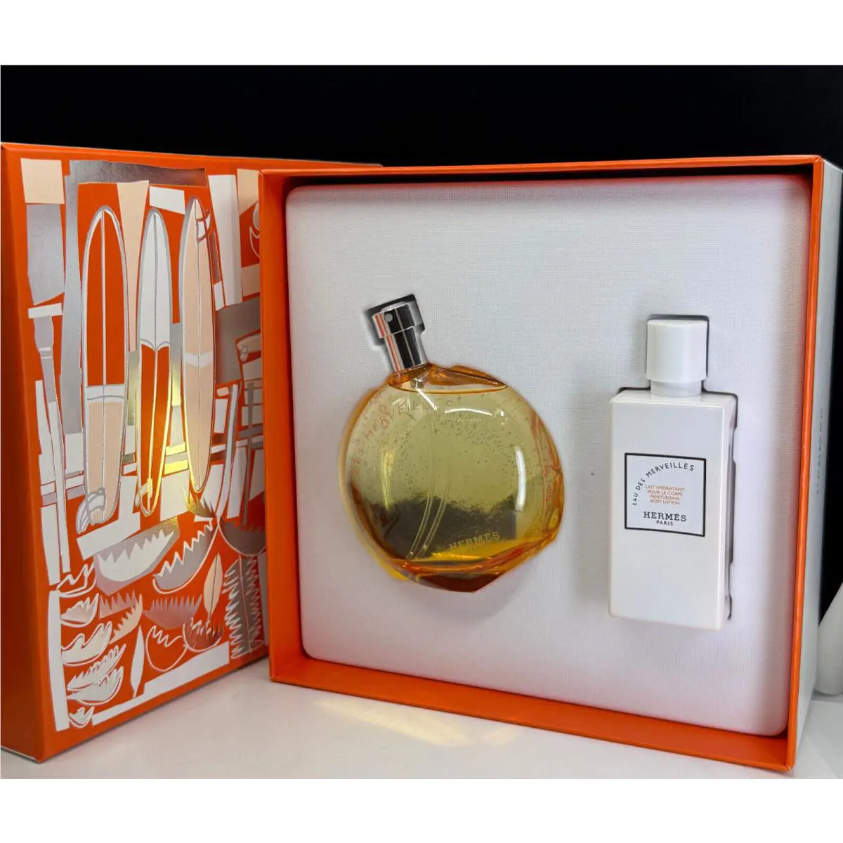 Hermes Eau Des Merveilles 2pieces Set EDT3.3oz + 2.7oz Body Lotion