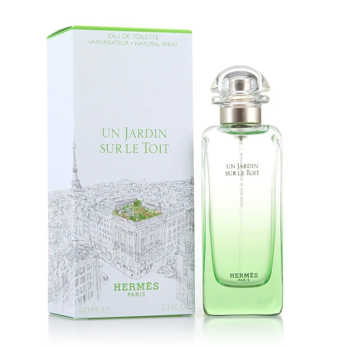 Un Jardin Sur Le Toit by Hermes For Women Eau de Toilette Spray 3.3 oz