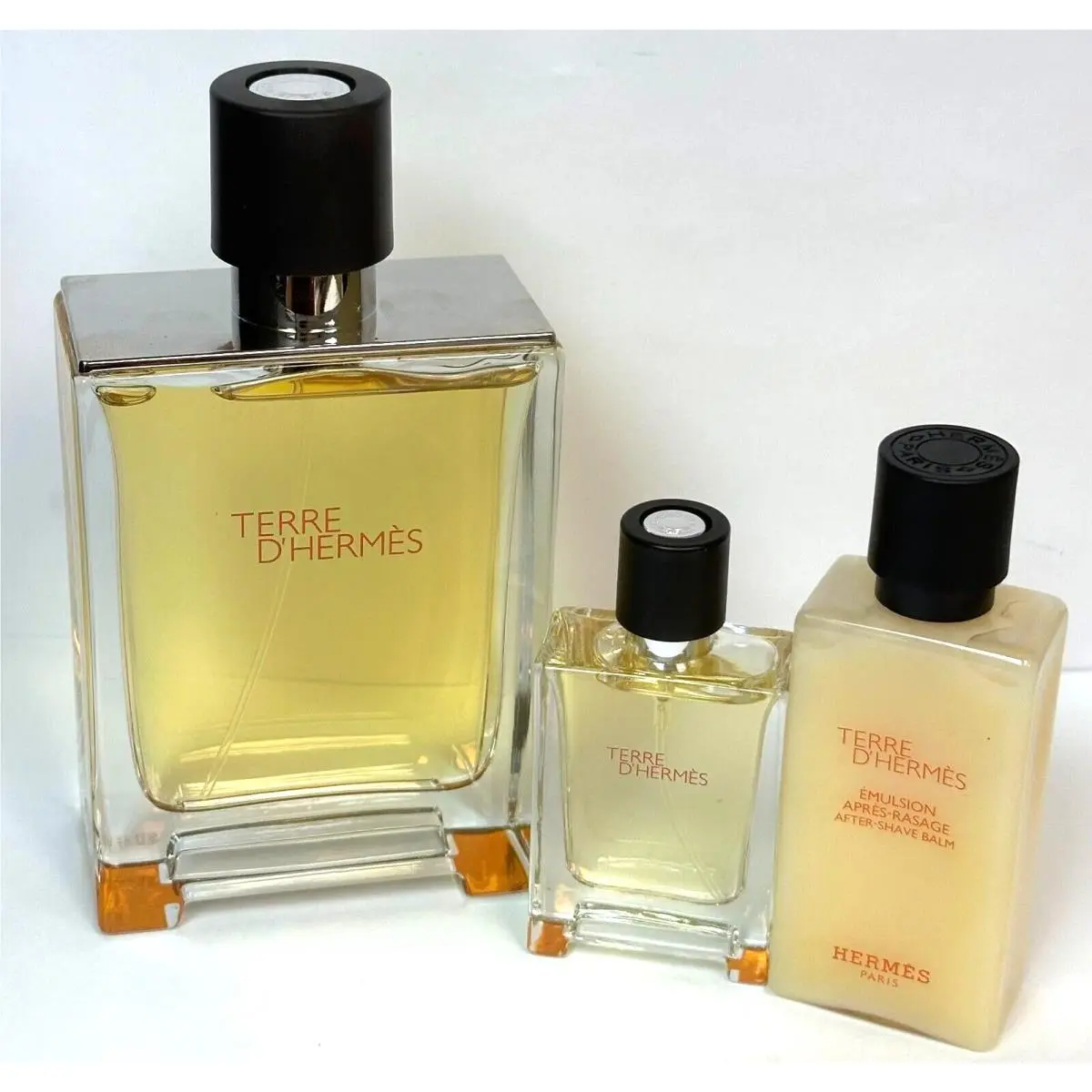 Terre D`hermes Gift Set 3.3 oz Edt Spray +0.42 oz Edt Spray +1.35 After Shave