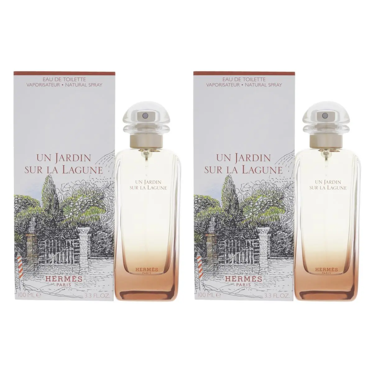 Un Jardin Sur La Lagune  For Unisex - 3.3 oz Edt Spray - Pack of 2 by Hermes