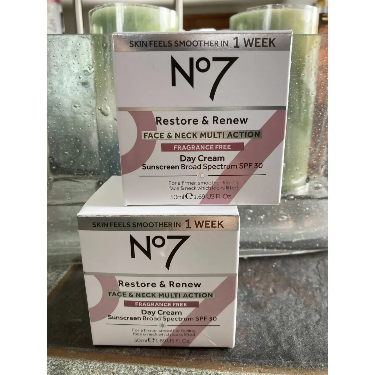 2  Restore Renew Face Neck Multi-action Fragr Free Day Cream SPF30 1.69OZ by No7