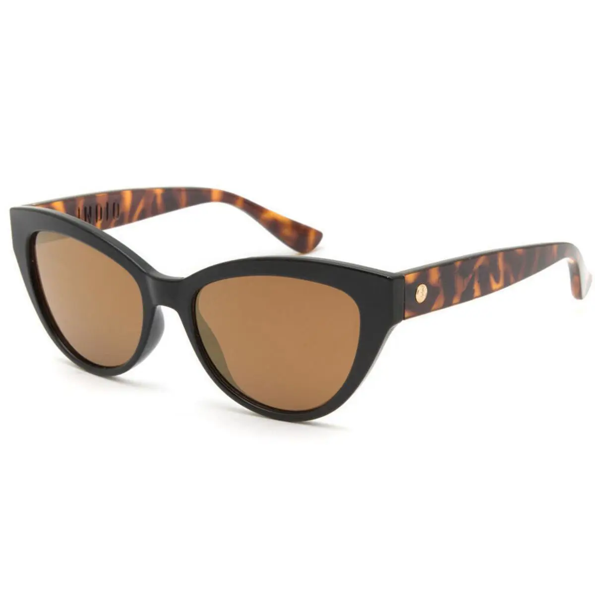 Indio Sunglasses Obsidian Tort Gold Chrome by Electric