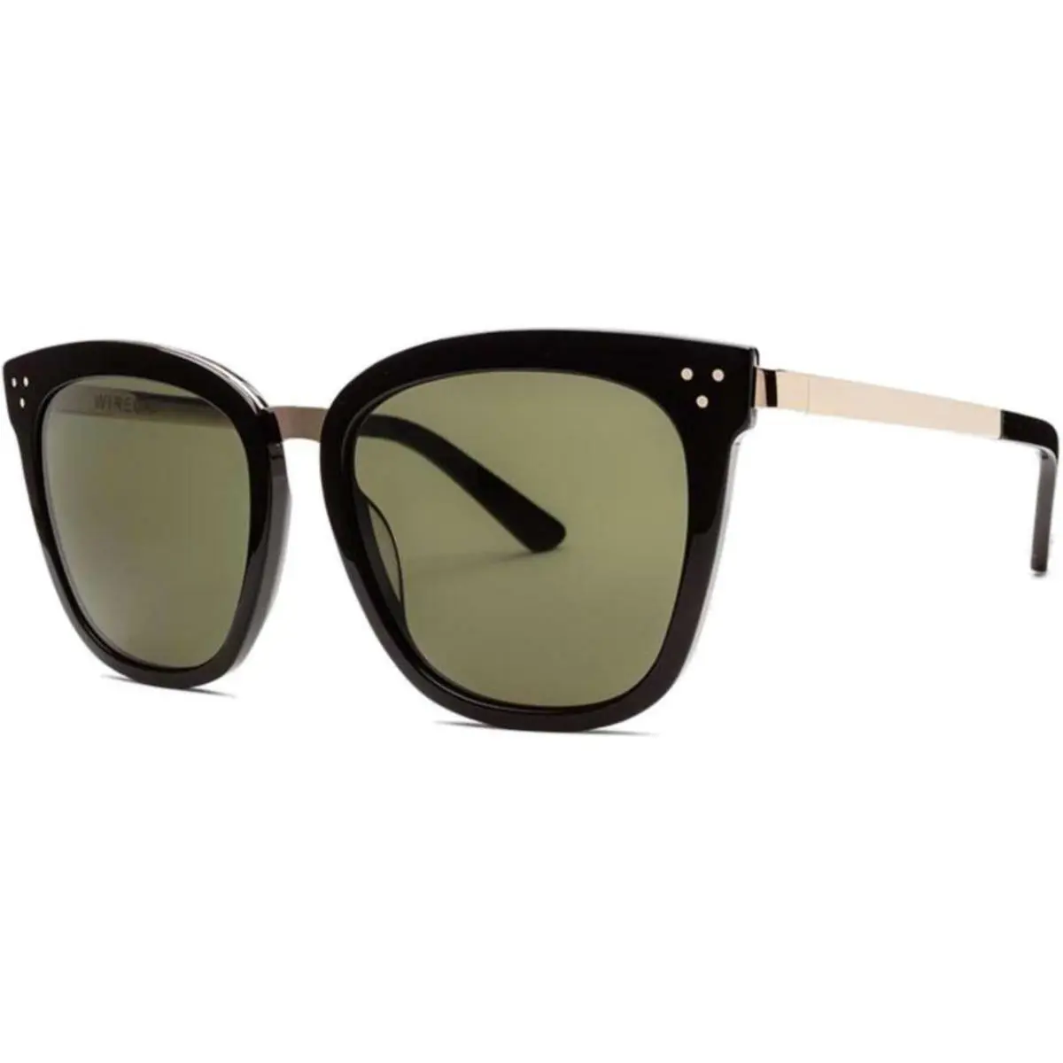 Wire Cat Sunglasses Women`s Gloss Black Gold Grey by Electric