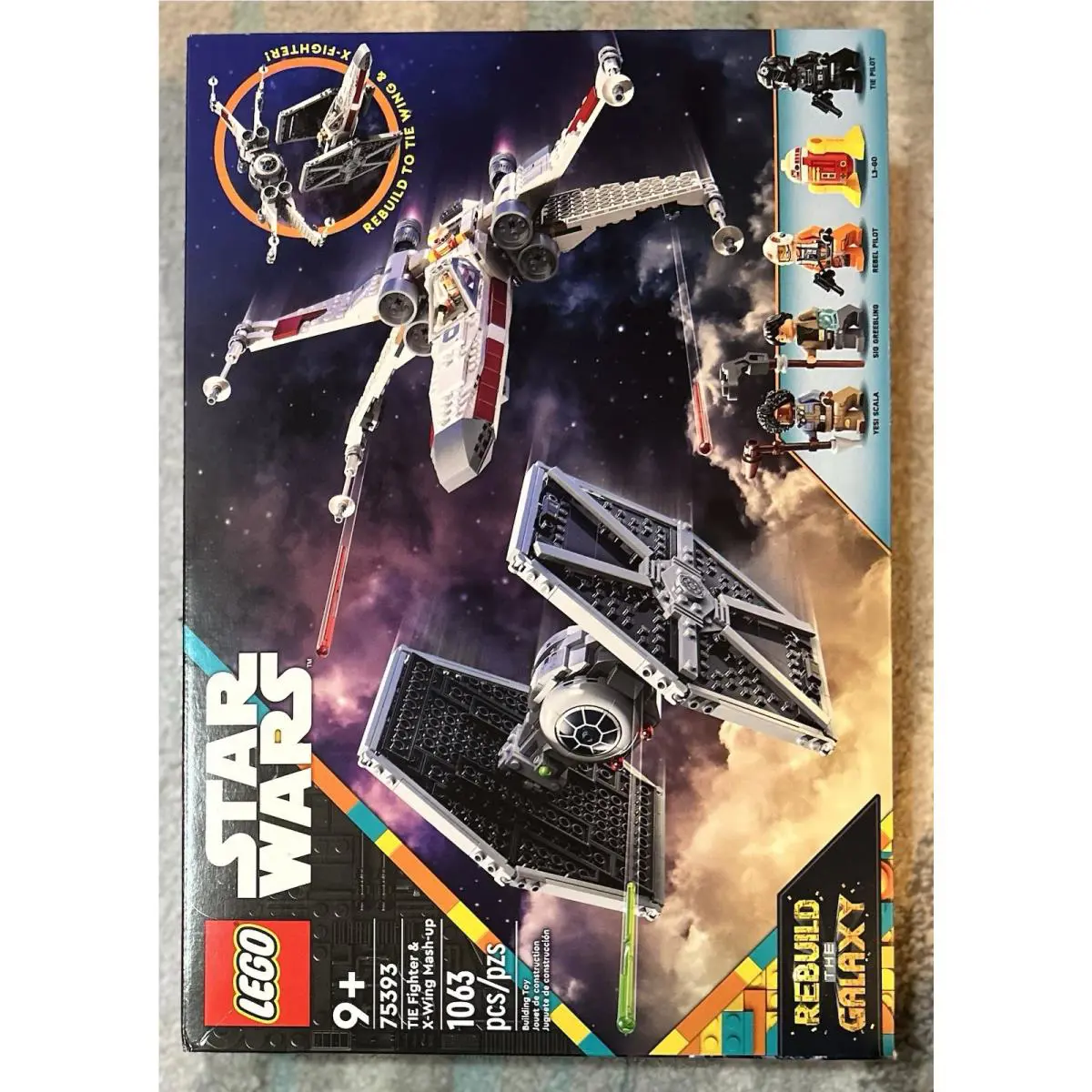 Lego Star Wars Tie Fighter X-wing Mash-up Disney 75393 1063 Pieces