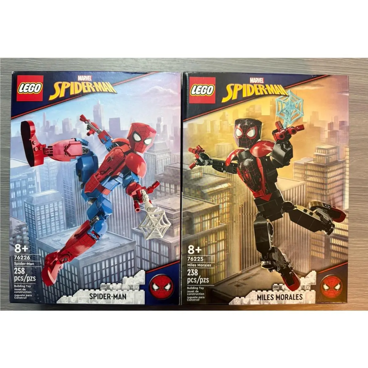 Lego Marvel Buildable Spider-man and Miles Morales Set 76225 76226 Retired