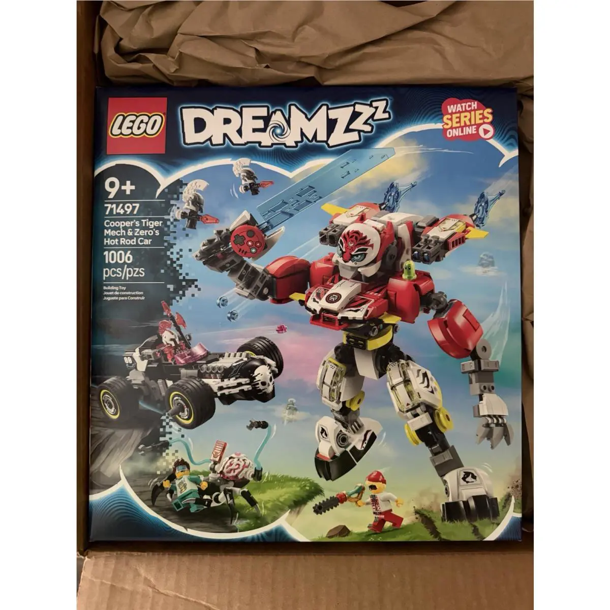 Lego Dreamzzz: Cooper`s Tiger Mech Zero`s Hot Rod Car 71497 -