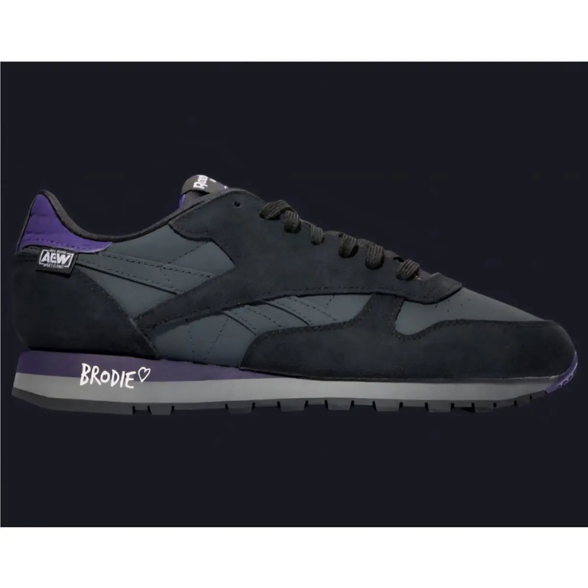Reebok shoes - Reebok AEW x Classic Leather - 10206650 - Black, Manufacturer: Black/Purple 13
