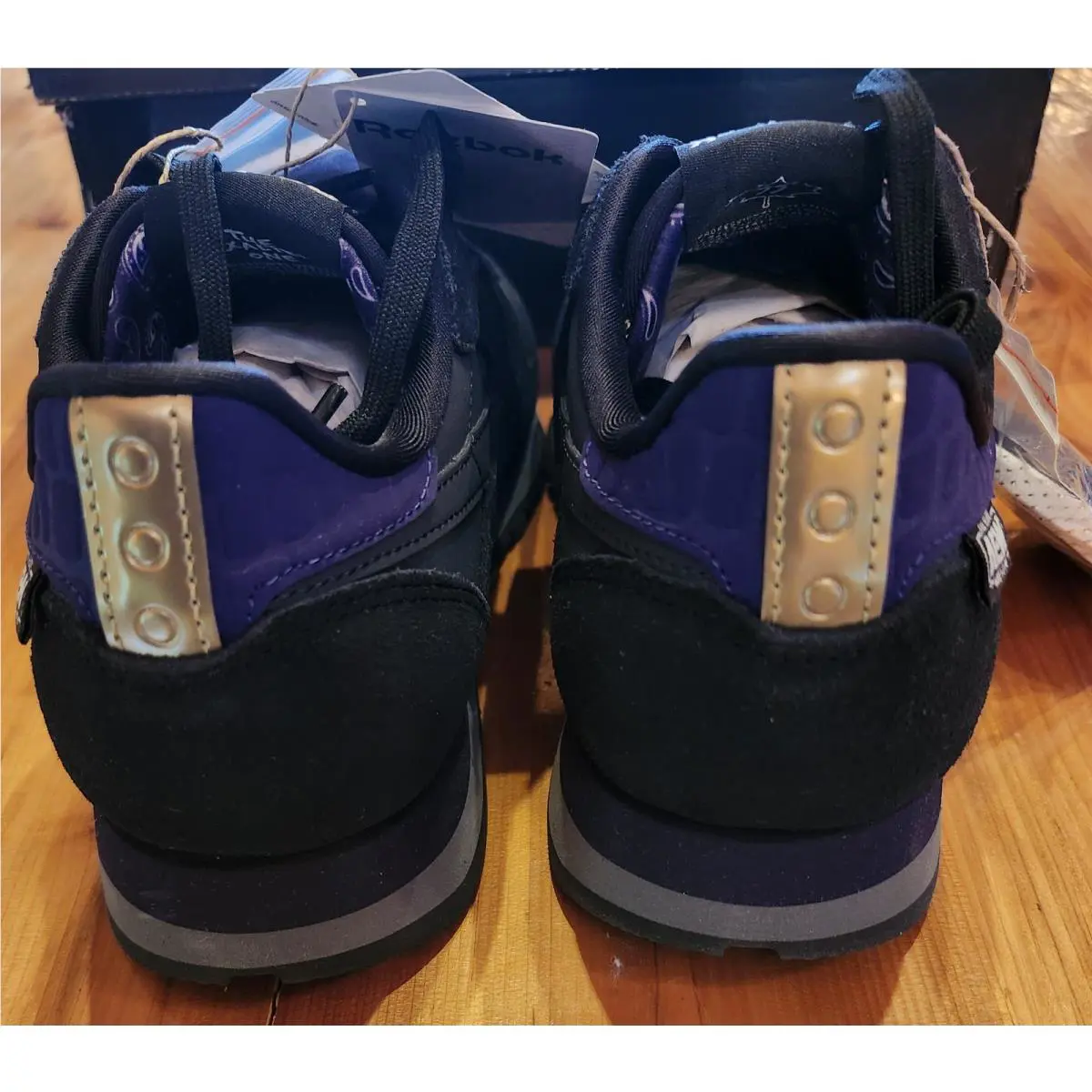Reebok shoes - Reebok AEW x Classic Leather - 10206650 - Black, Manufacturer: Black/Purple 5