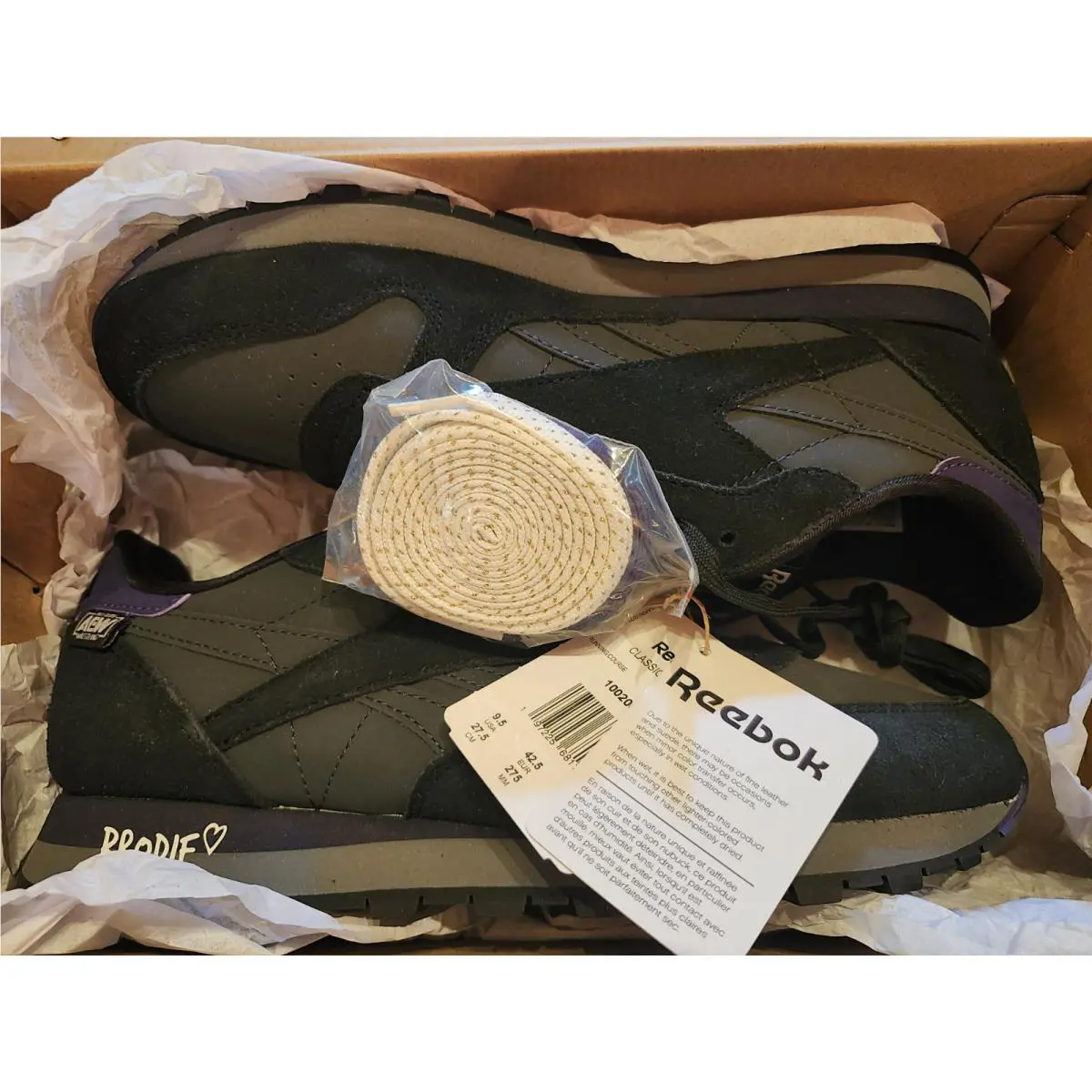 Reebok shoes - Reebok AEW x Classic Leather - 10206650 - Black, Manufacturer: Black/Purple 7