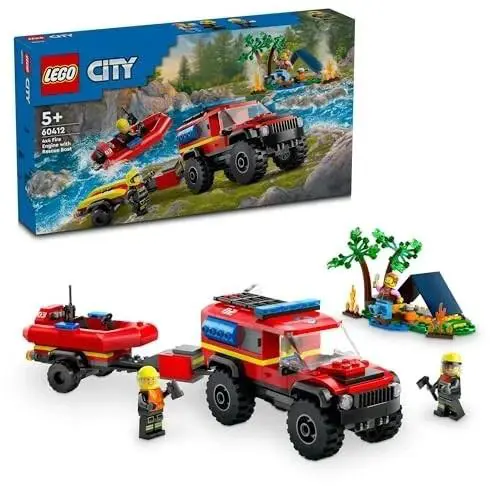 Lego City Fire Rescue Off-road Truck Salvage Dinghy 60412