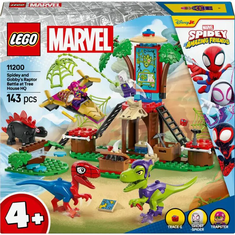 Lego Marvel Spidey and Gobby`s Raptor Battle at Tree House HQ 11200 Building Set