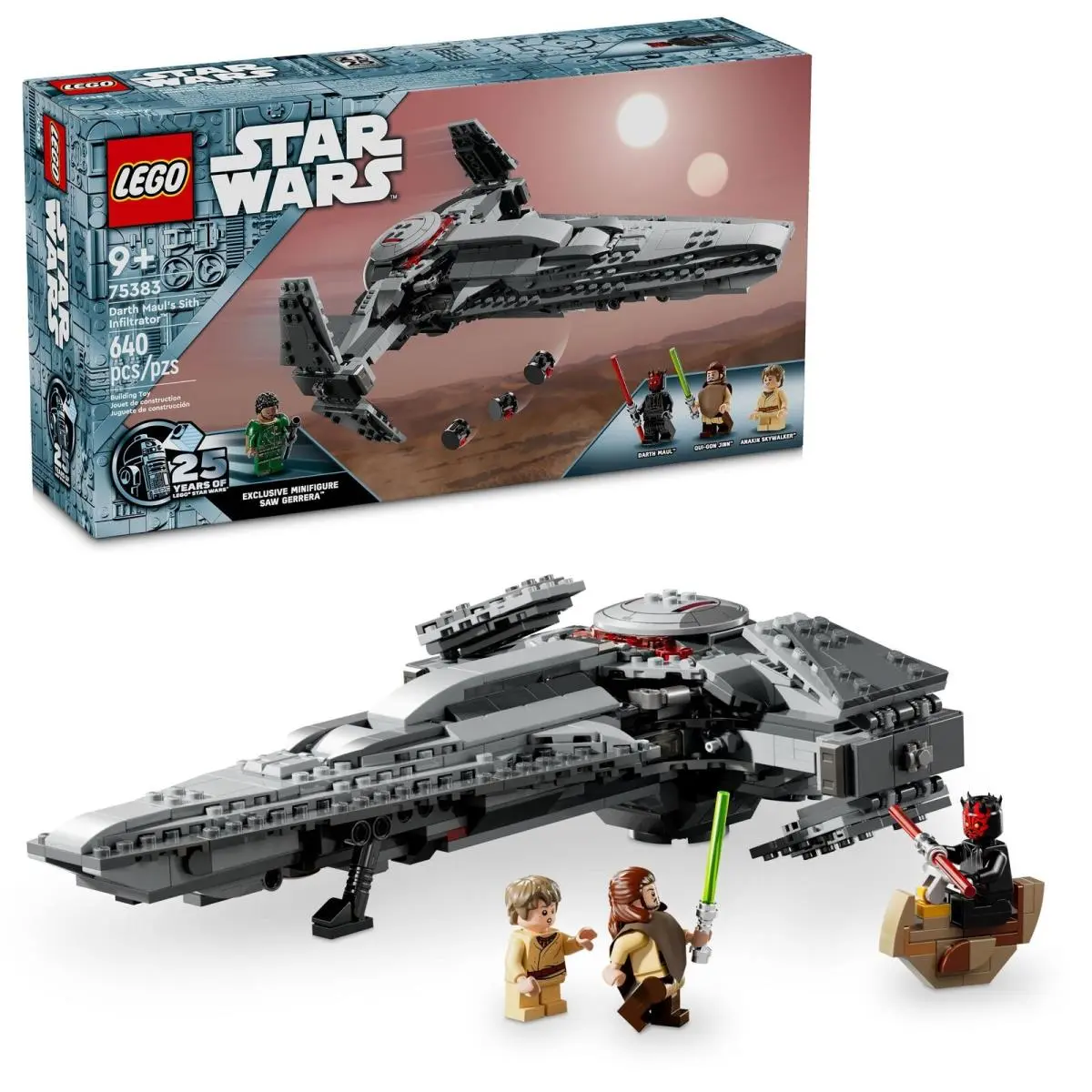 Lego 75383 Darth Maul`s Sith Infiltrator Star Wars with Saw Gerrera