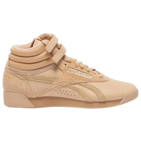 Reebok Freestyle Hi 5411 Ltd Women Casual Retro Shoe Beige/gold NO Box - Beige