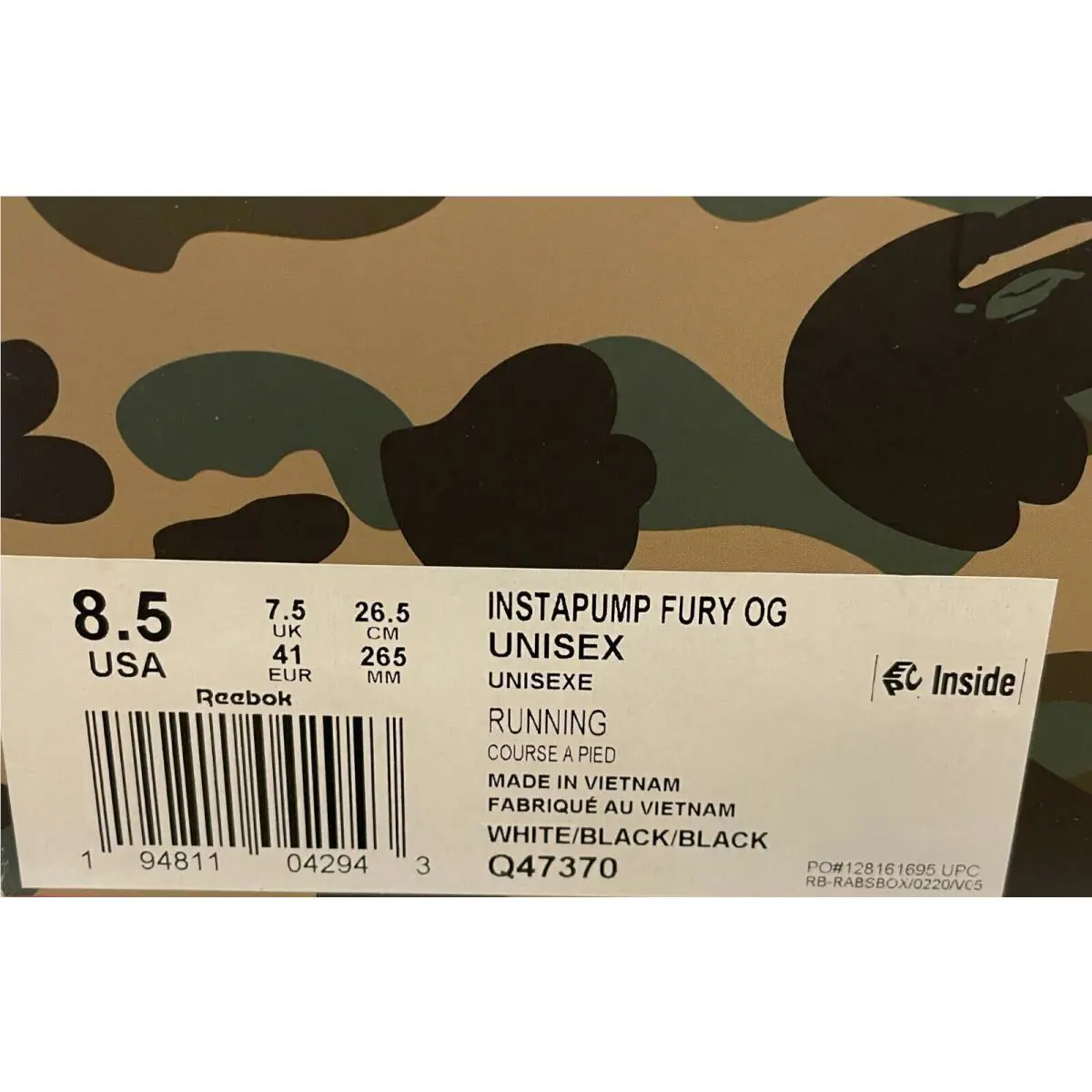 Reebok shoes - Reebok Instapump Fury - Instapump Fury - Q47370 - Multicolor (UPC: 194811042943) 7