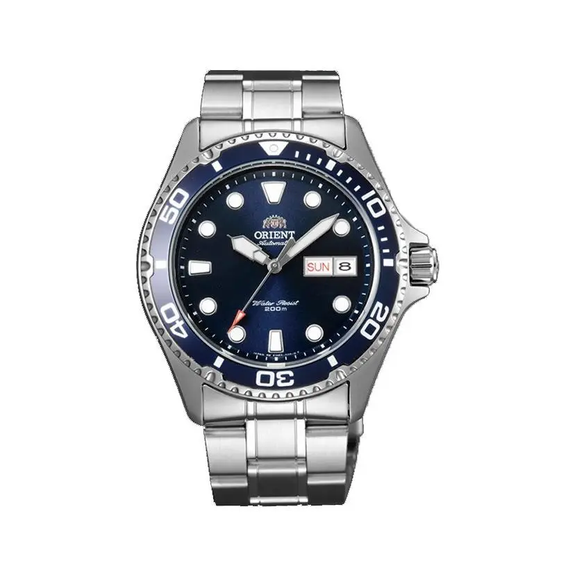 AA02 200 Meter Diver Style Mechanical Automatic Watch FAA02005D9 - Blue/Stainless Steel by Orient
