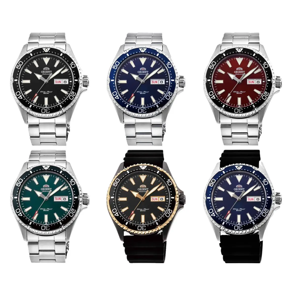 Kamasu 200 Meter Diver Style Sapphire Crystal RA-AA0001B19A / Black / SS Bracelet by Orient