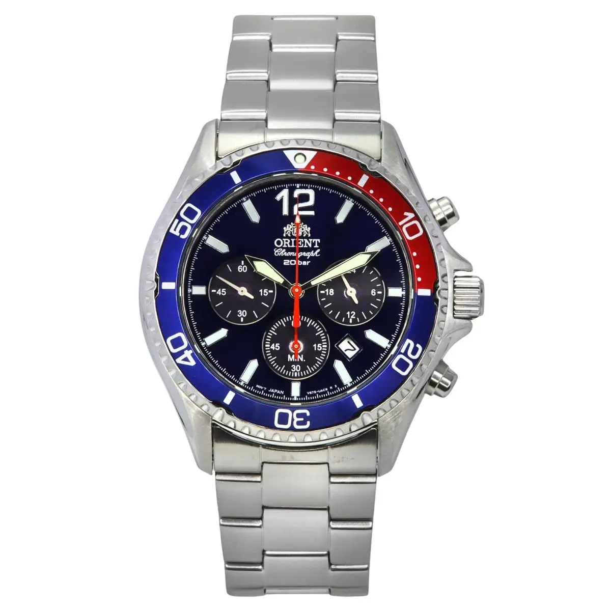 Orient Stainless Steel Black Dial Solar Diver`s 200M RA-TX0201L10B Men`s Watch