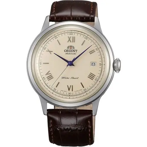 Orient Men`s Bambino 2 Automatic Watch - TAC00009N0 - Dial: Cream, Band: Brown