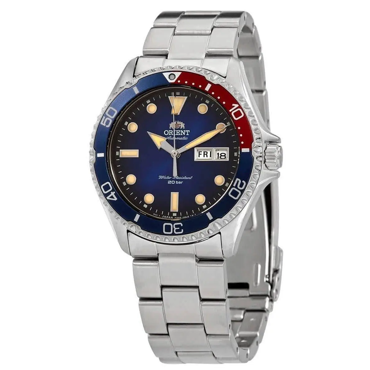 Orient Mako Kamasu Blue Dial Automatic Diver`s RA-AA0812L19B 200M Men`s Watch