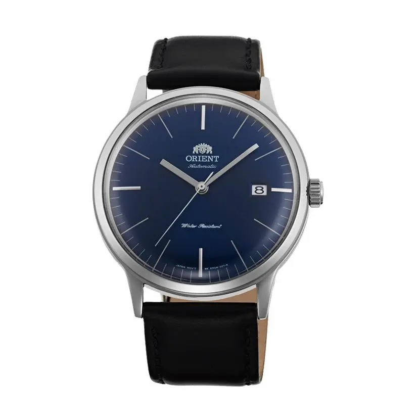 Orient Bambino Version 3 TAC0000DD0 AC0000DD Blue Dial Automatic Dress Watch - Dial: Blue, Band: Black