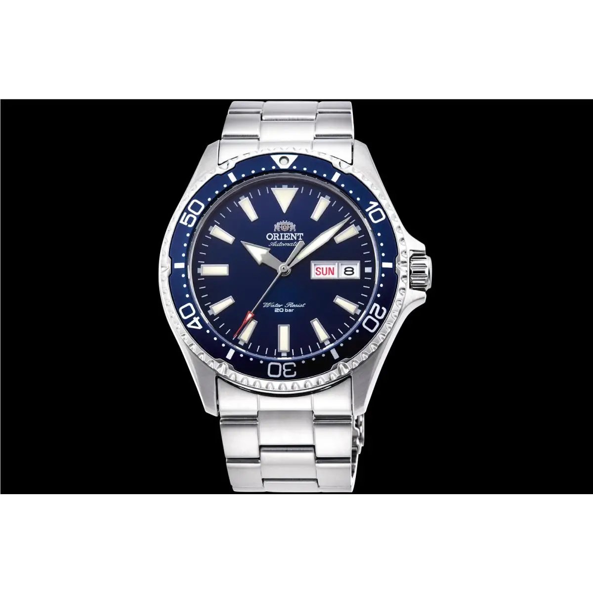 Kamasu RA-AA0002L39B RA-AA0002L AA0002L 200m WR Sapphire Crystal by Orient