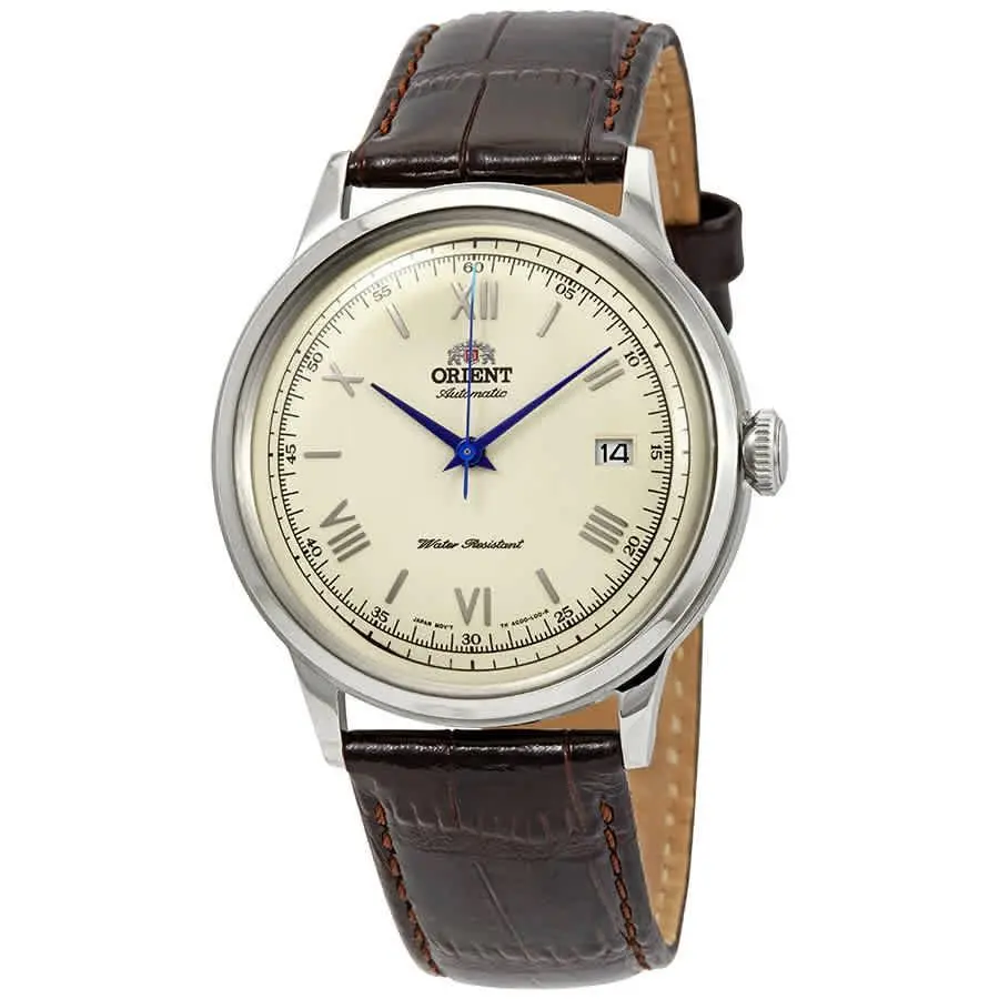 Orient 2nd Generation Bambino Automatic Men`s Watch FAC00009N0 - Dial: Beige, Band: Brown, Bezel: Brown