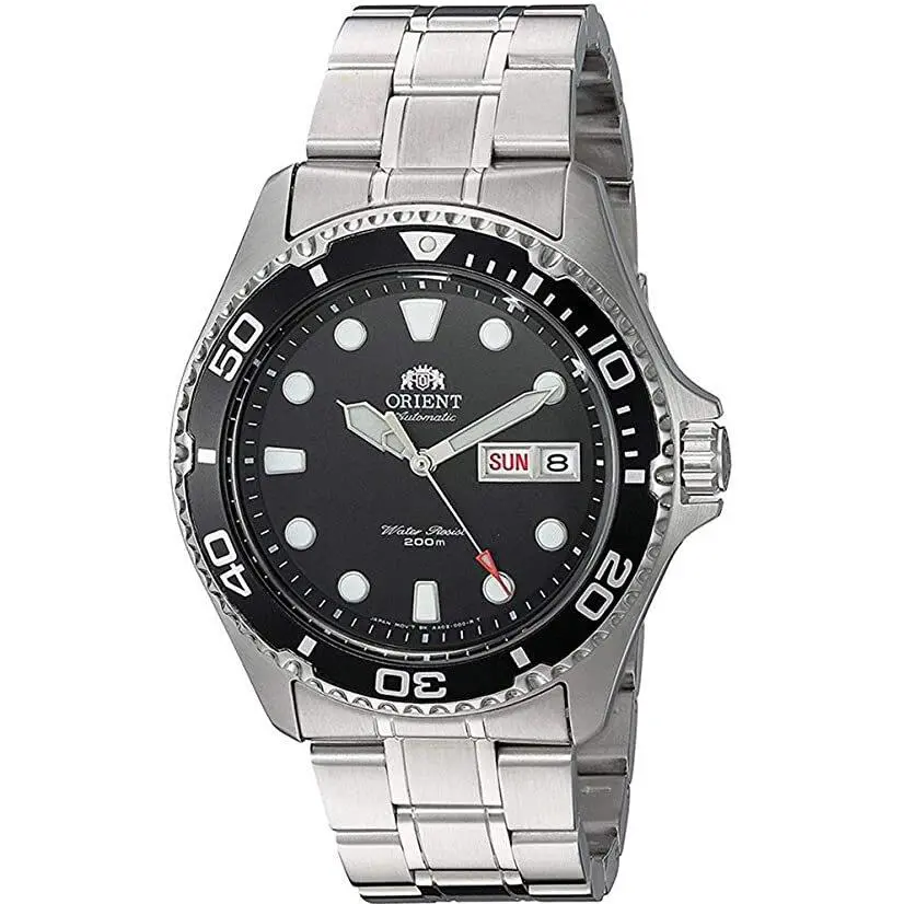 Orient Men`s Japanese Automatic Black Dial 200M Round Analog Watch FAA02004B9