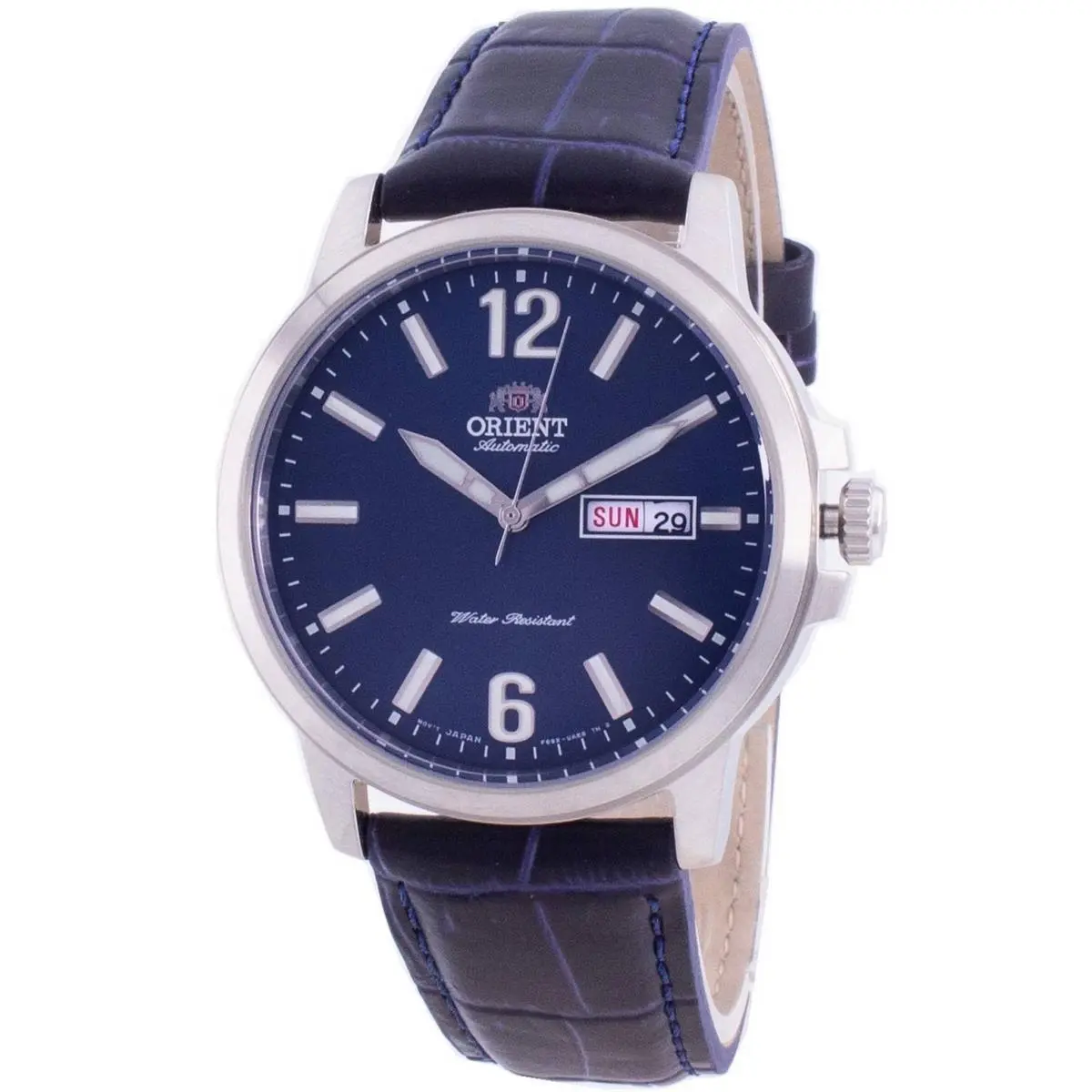 Orient Contemporary Blue Dial 22 Jewels RA-AA0C05L19B Automatic 50M Mens Watch - Dial: Blue, Band: Black, Bezel: No Bezel
