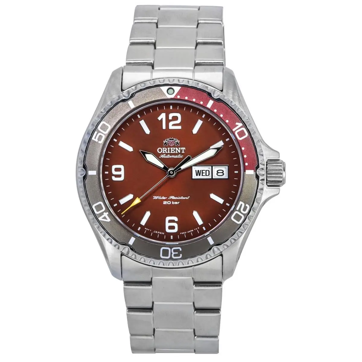 Orient Mako Iii Automatic Red Dial Diver`s 200M RA-AA0820R19B Men`s Watch