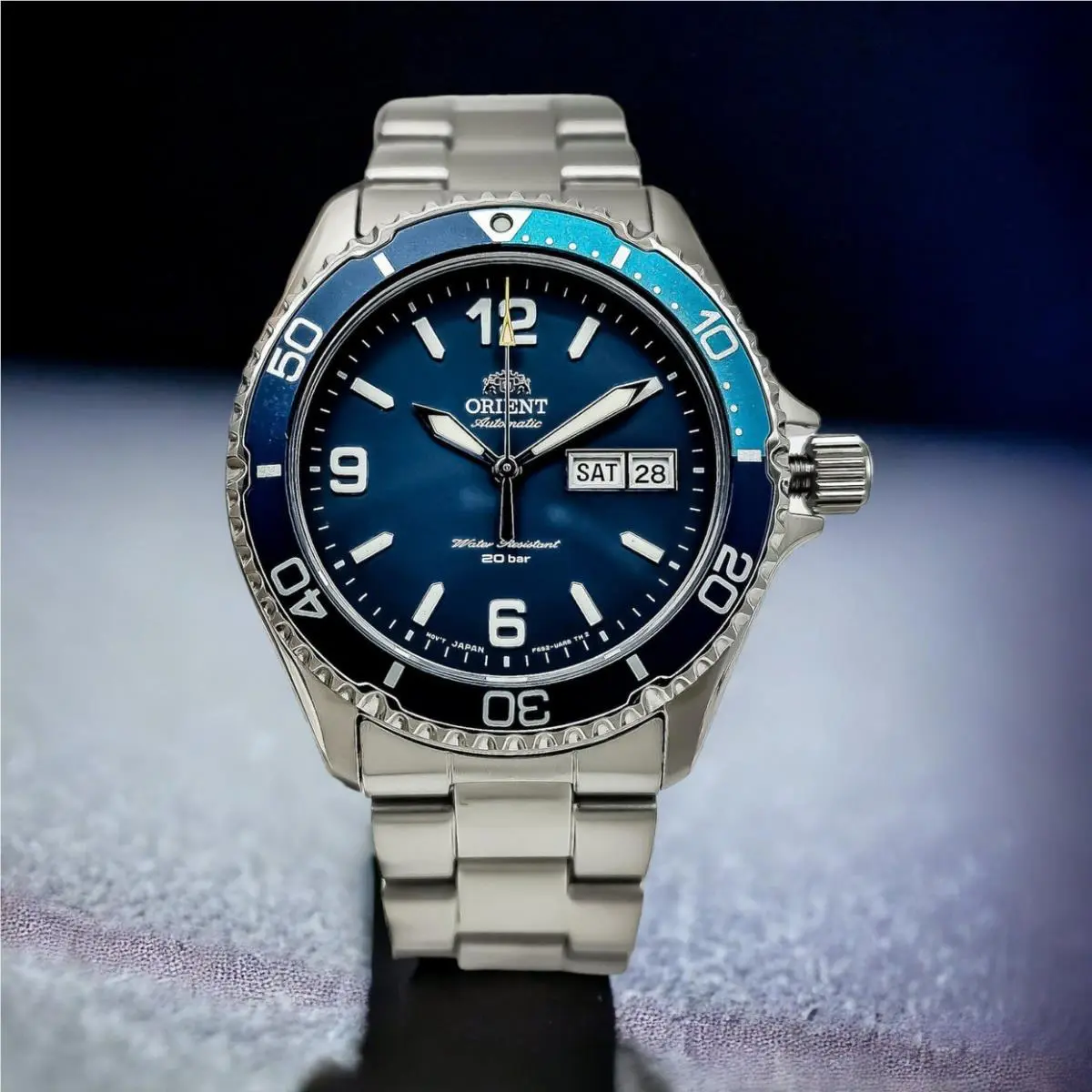 Orient Sport Mako 5 Automatic Sapphire Crystal Blue Dial Men`s Watch RA-AA0818L