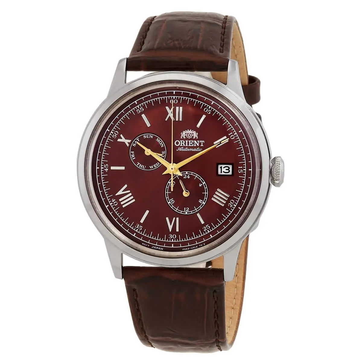 Bambino Automatic Bordeaux Dial Men`s Watch RA-AK0705R10B by Orient
