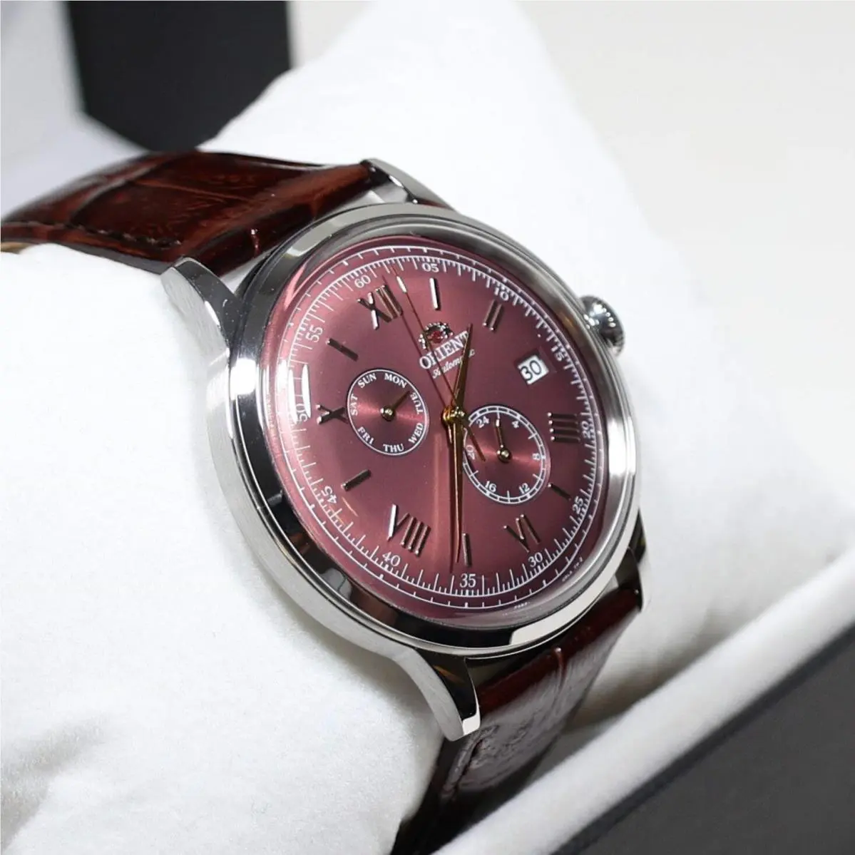 Bambino Version 8 Red Dial Automatic Men`s Watch RA-AK0705R30B by Orient