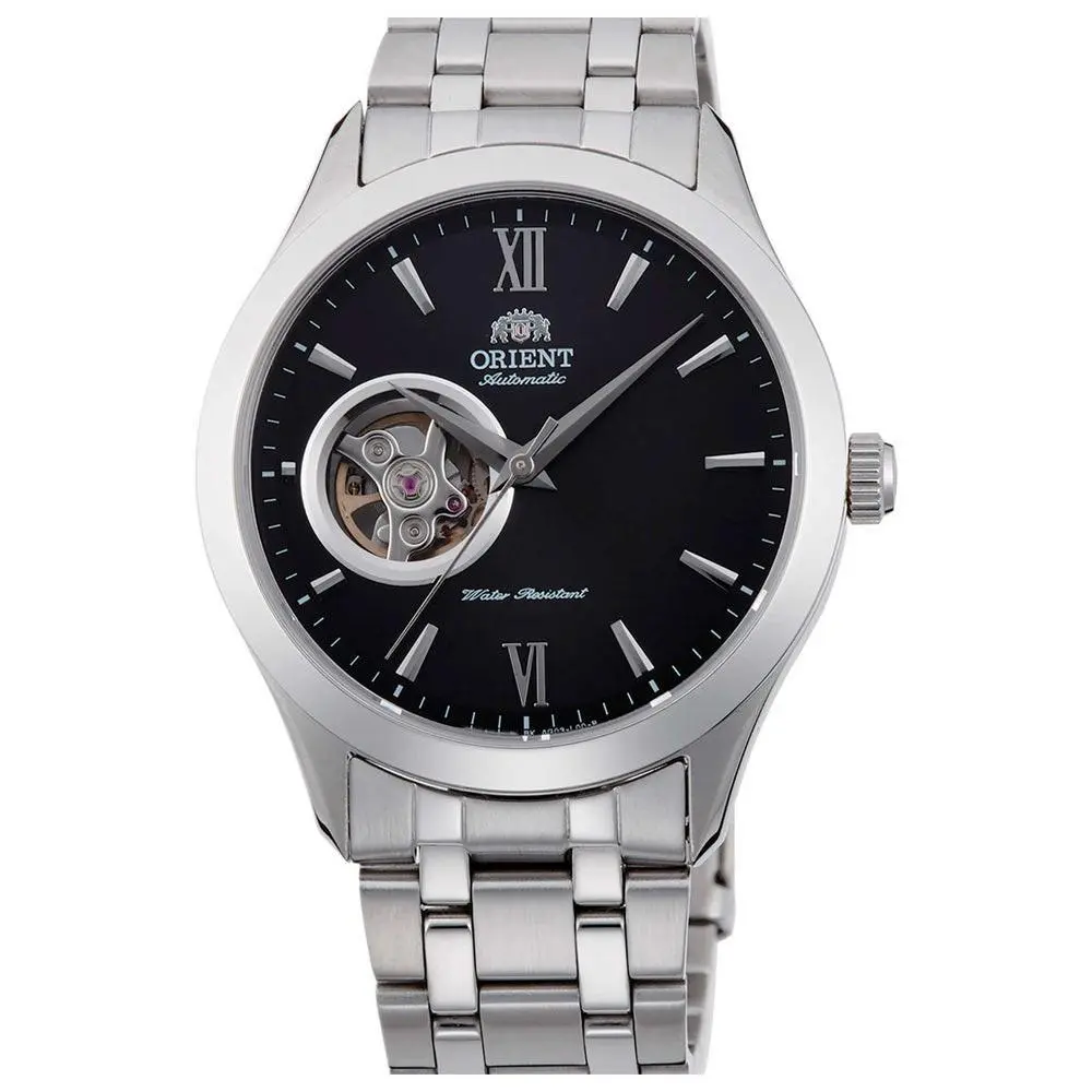 Men`s Open Heart Golden Eye II Black Dial Automatic 38mm Watch AG03001B by Orient