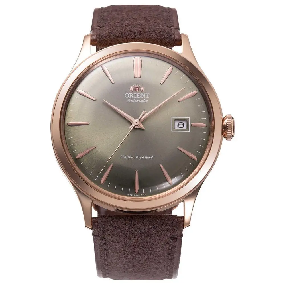 Orient Men`s Bambino Version 4 Bronze Dial Automatic 42mm Watch RA-AC0P04Y