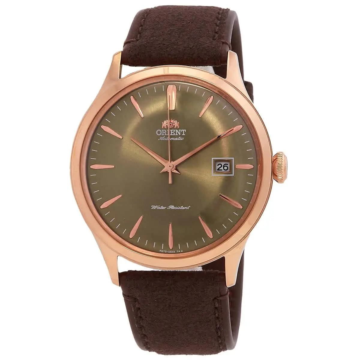 Men`s Bambino Version 4 Bronze Dial Automatic 42mm Watch RA-AC0P04Y by Orient