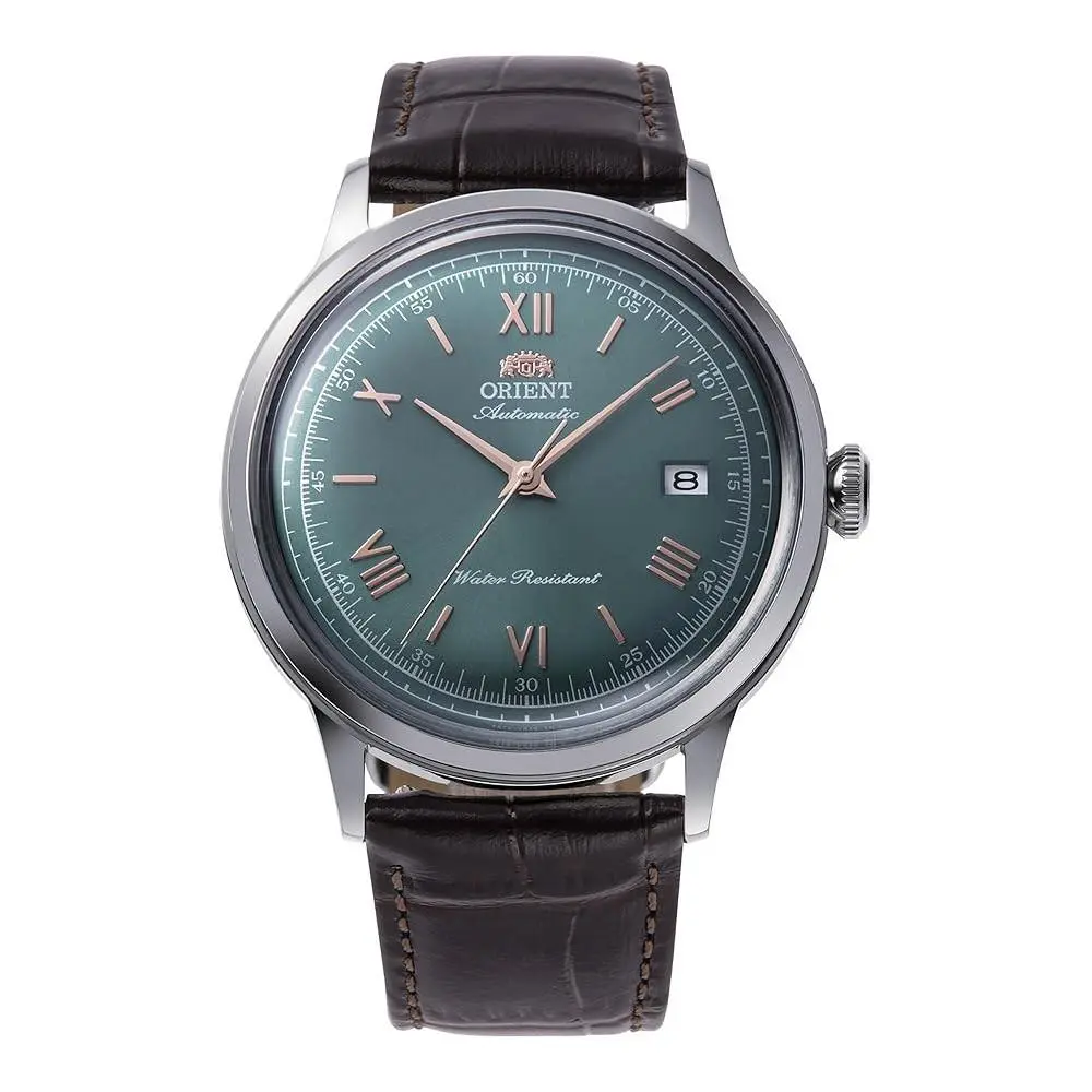 Orient Men`s Bambino Version 2 Green Dial Automatic 40mm Watch RA-AC0023E