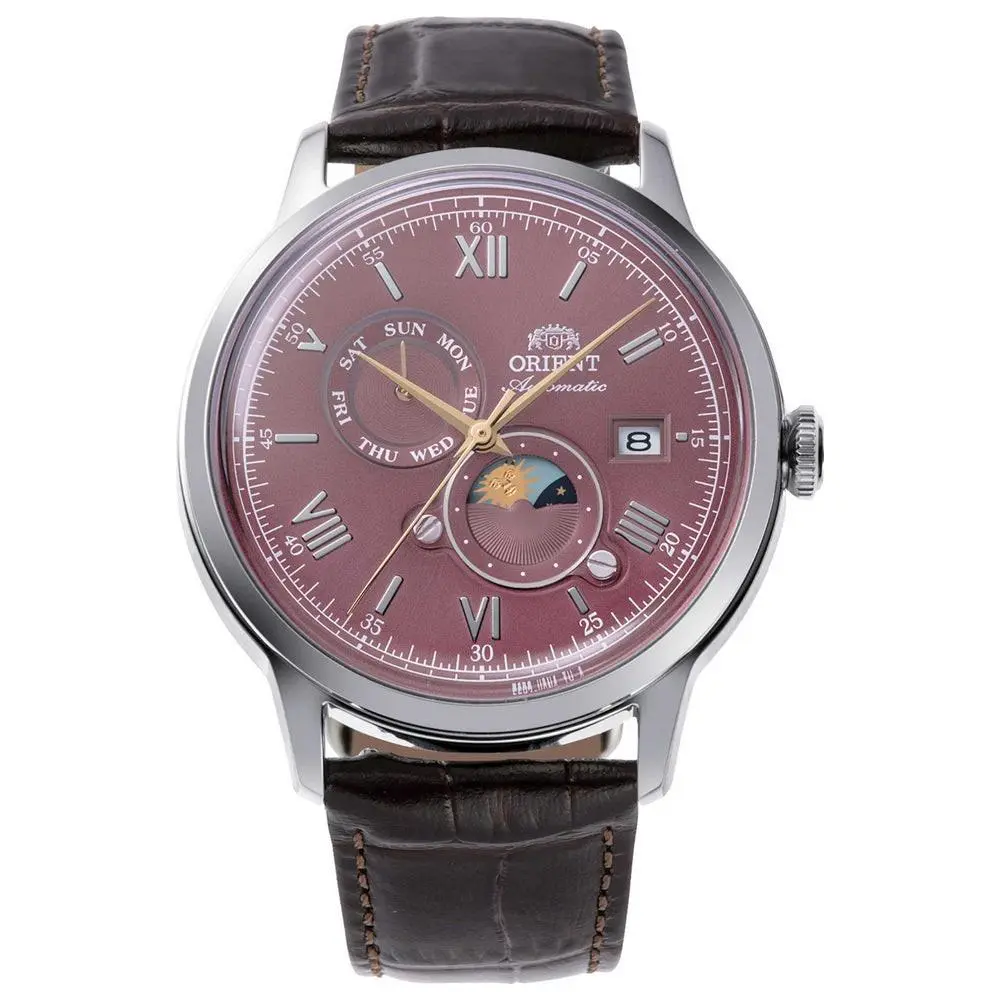 Orient Men`s Bambino Version 9 Red Dial Automatic 41mm Watch RA-AK0807R