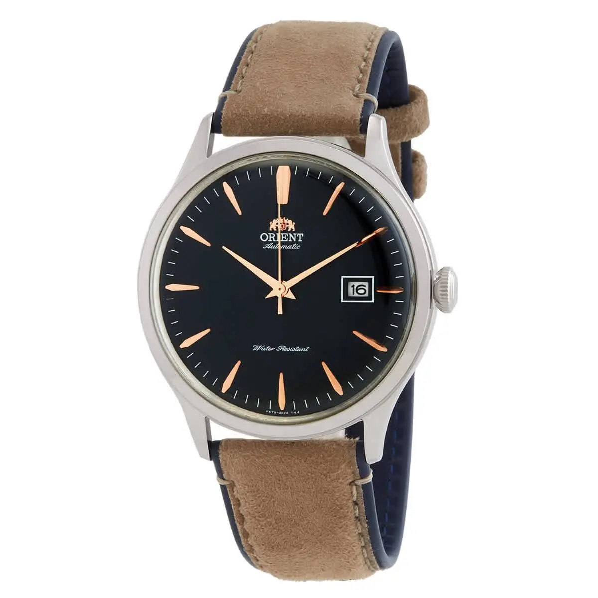 Orient Automatic Men`s Watch RA-AC0P02L Bambino Brown Leather - Brown