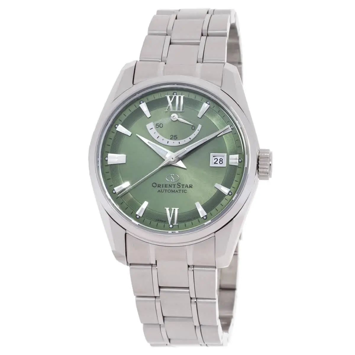 Orient Star Contemporary Automatic Green Dial Watch RE-AU0107E00B - Dial: Green, Band: Silver-tone, Bezel: Silver-tone