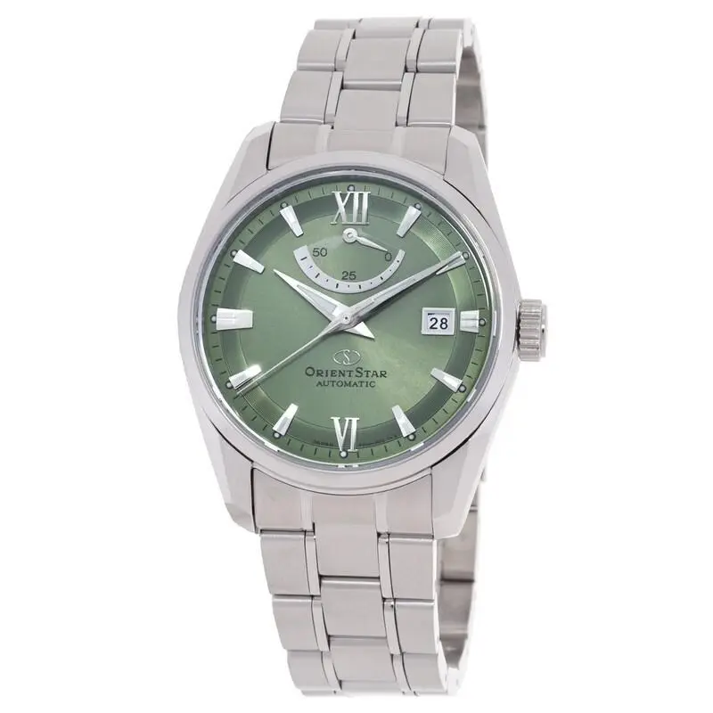 Orient Star Contemporary Stainless Steel Men’s Watch - RE-AU0107E00B - Dial: Green, Band: Silver, Bezel: Silver