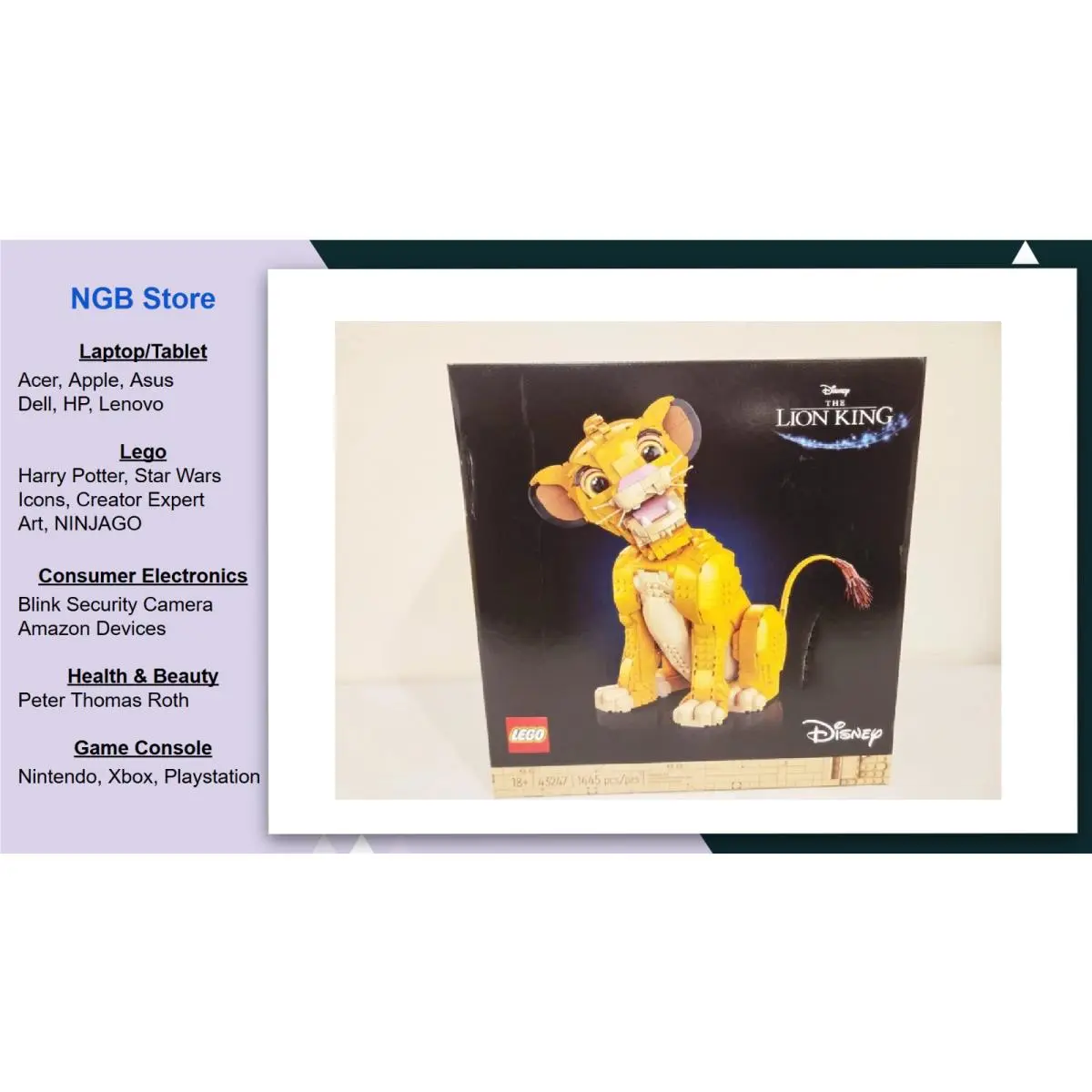 Lego Disney Young Simba The Lion King 43247 US