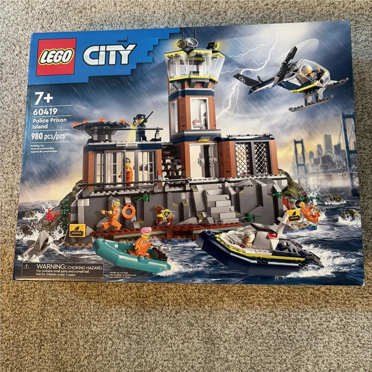 Lego City Police Prison Island Toy Building Set 980 Pcs 60419 ™