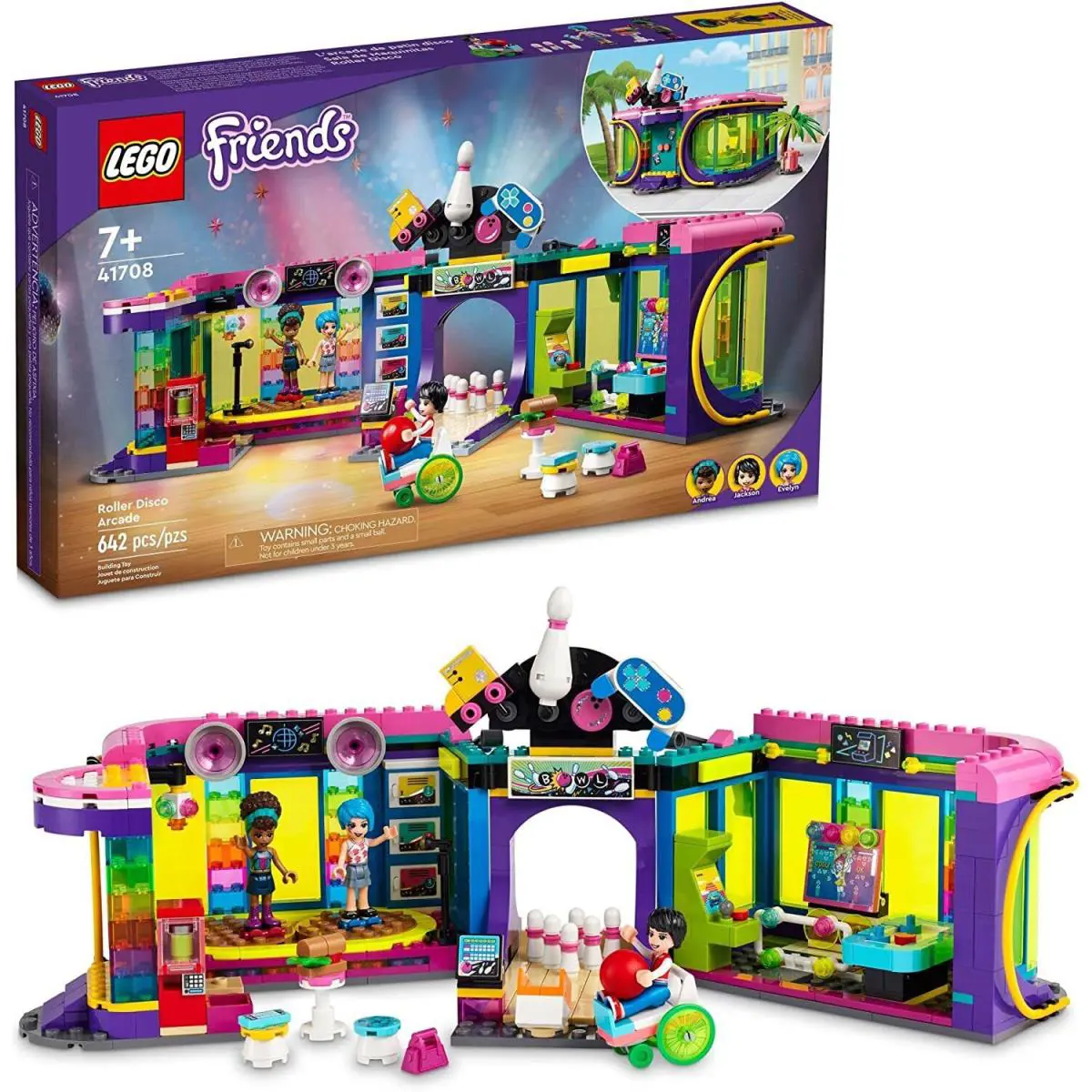 Lego Friends Roller Disco Arcade 41708 Building Toy Set For Girls Boys and Kid