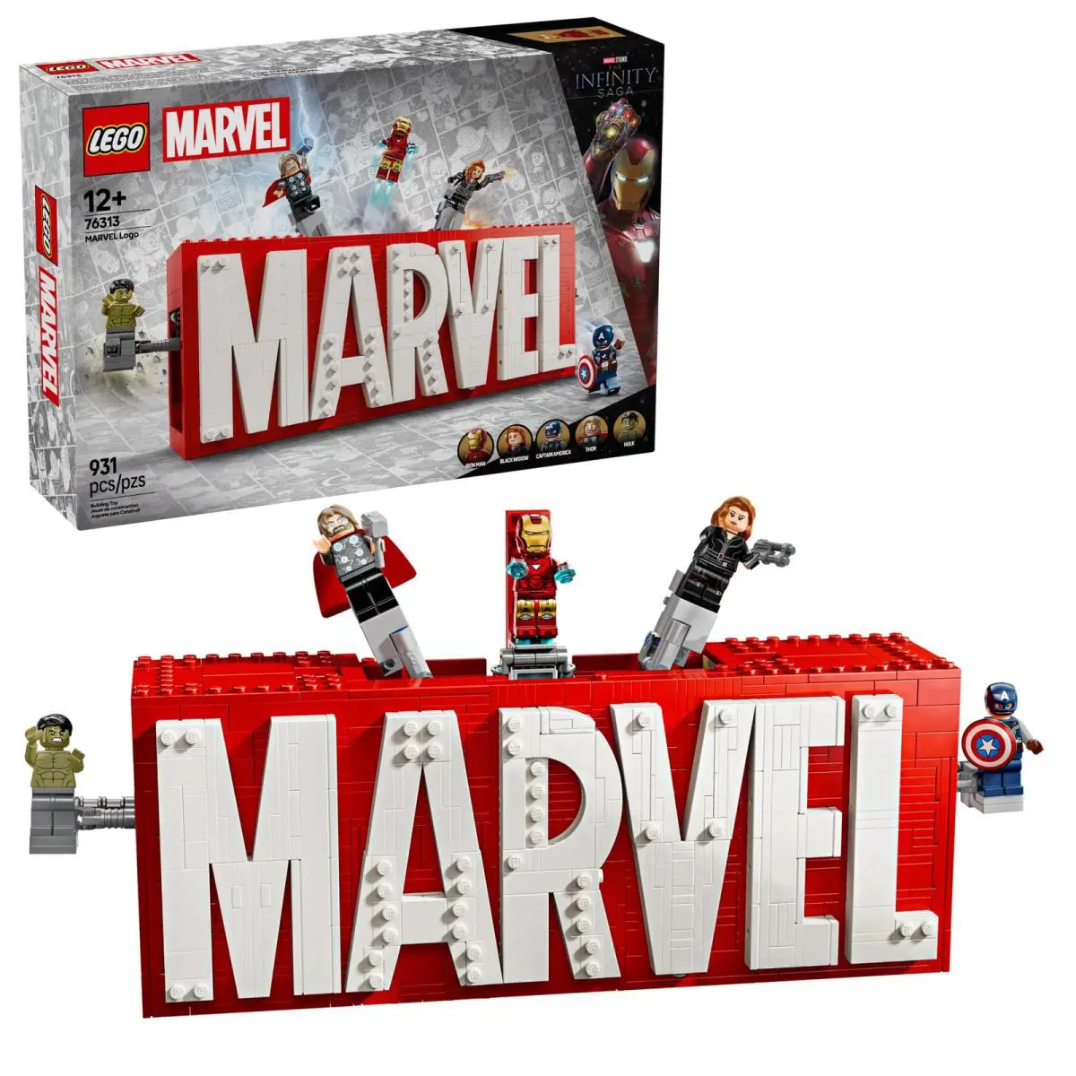 Lego Marvel: Marvel Logo Minifigures Building Toy - Marvel Collectible Set
