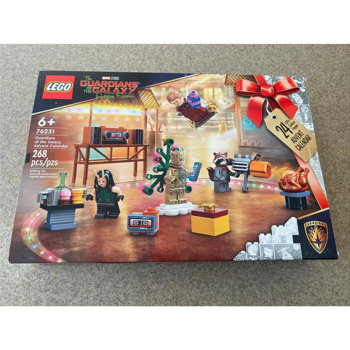 Lego Marvel Studios Guardians of The Galaxy Advent Calendar 76231 268 Pieces