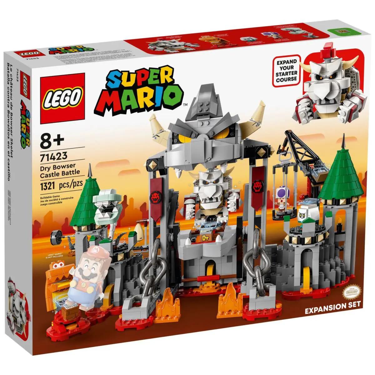 Lego Super Mario 71423 Dry Bowser Castle Battle Expansion