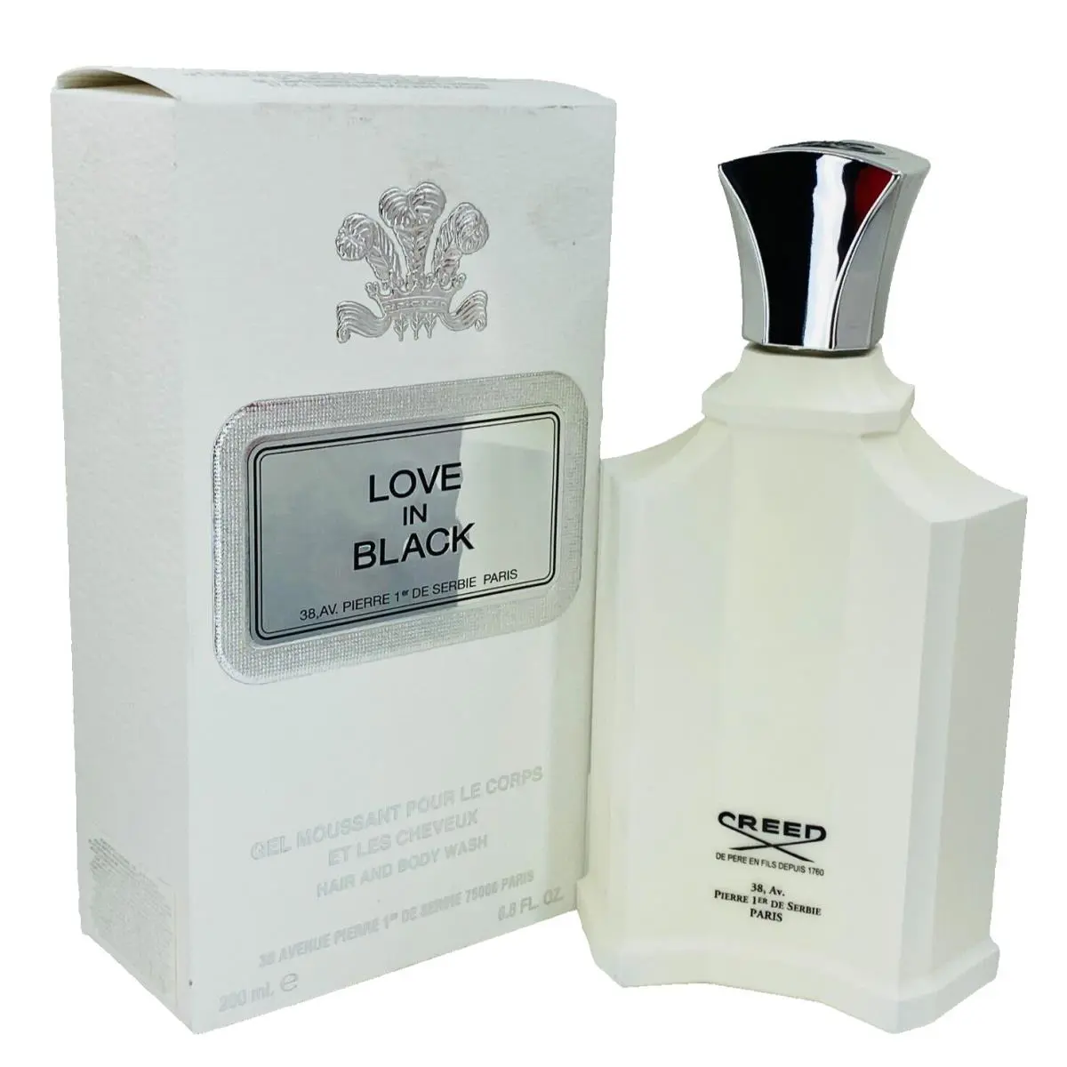 Creed Love In Black Shower Gel Hair and Body Wash 6.8 oz