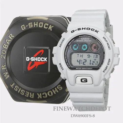 G-shock Men`s Grey Resin Digital Watch DW6900FS-8 by Casio